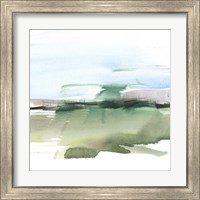 Framed 'Abstract Wetland II' border=