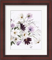 Framed 'Amethyst Bouquet II' border=