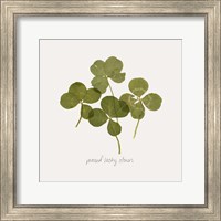 Framed 'Pressed Clover I' border=