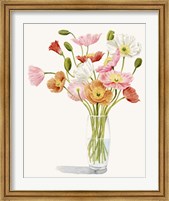 Framed 'Wiry Poppies II' border=