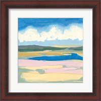 Framed 'Pastel Rolling Fields I' border=