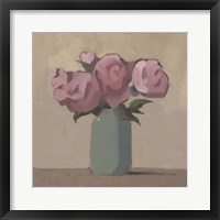 Framed 'Spring Vase I' border=