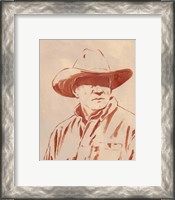 Framed 'Man of the West III' border=