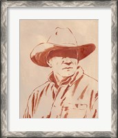 Framed 'Man of the West III' border=