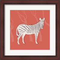 Framed 'Plains Zebra I' border=