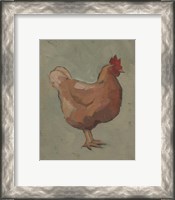 Framed 'Egg Hen I' border=