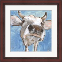 Framed 'Cattle Close-up I' border=