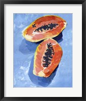 Framed 'Bold Papaya II' border=