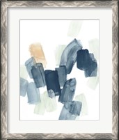 Framed 'Indigo Facets I' border=