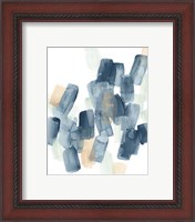 Framed 'Indigo Facets III' border=