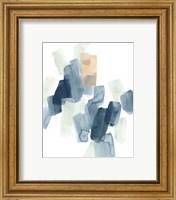 Framed 'Indigo Facets IV' border=