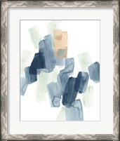 Framed 'Indigo Facets IV' border=