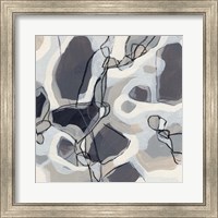 Framed 'Graphite Swirl I' border=