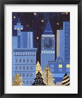 Framed 'Holiday Night I' border=