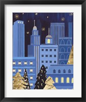 Framed 'Holiday Night IV' border=