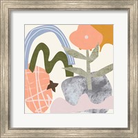 Framed 'Lunar Flower III' border=