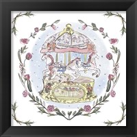 Framed 'Winter Carousel I' border=