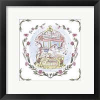 Framed 'Winter Carousel I' border=