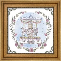 Framed 'Winter Carousel II' border=