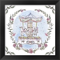 Framed 'Winter Carousel II' border=