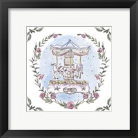 Framed 'Winter Carousel II' border=