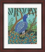 Framed 'Dandy Peacock I' border=