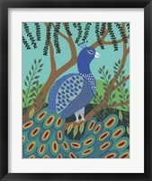 Framed 'Dandy Peacock I' border=