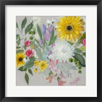 Framed 'Floral Burst II' border=