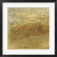 Encaustic Tile in Orange II Framed Print