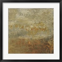 Encaustic Tile in Orange III Framed Print