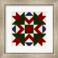 Framed 'Christmas Barn Quilt III' border=