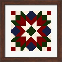 Framed 'Christmas Barn Quilt IV' border=