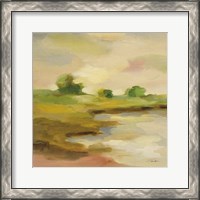 Framed 'Chartreuse Fields II' border=