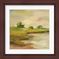 Framed 'Chartreuse Fields II' border=