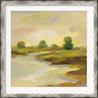 Framed 'Chartreuse Fields I' border=