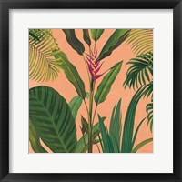 Framed 'Dramatic Tropical II Boho' border=