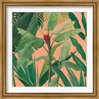 Framed 'Dramatic Tropical I Boho' border=