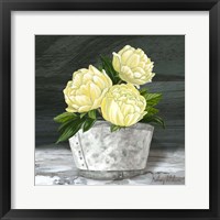 Framed Farmhouse Garden square-Peonies