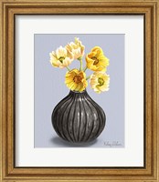 Framed 'Poppies in Vase I' border=