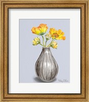 Framed 'Poppies in Vase II' border=