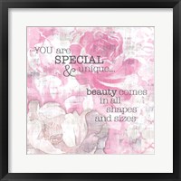 Framed Textured Sentiment Pink II