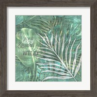 Framed 'Textured Sentiment Tropic II' border=