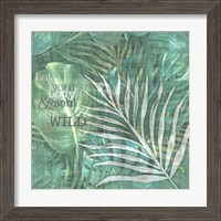 Framed 'Textured Sentiment Tropic II' border=