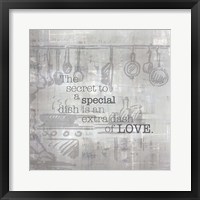 Textured Sentiment Kitchen II Framed Print