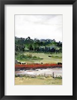 Farmhouse Fields I Framed Print