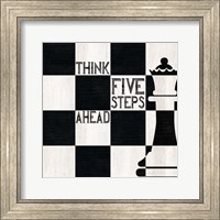 Framed 'Chessboard Sentiment II-Five Steps' border=