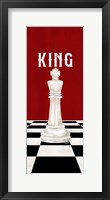 Framed Rather be Playing Chess Pieces Red Panel V-King