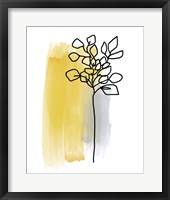 Botanique en Gris 3 Framed Print