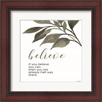 Framed 'Believe' border=