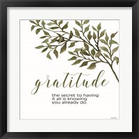 Framed 'Gratitude' border=